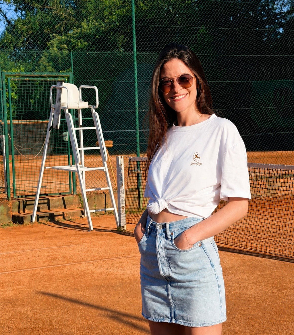 T-shirt à manches courtes porté femme - Vêtements de tennis Simon Says